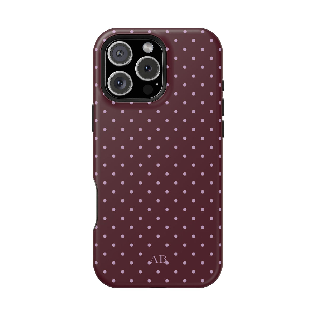 Custom Burgundy & Violet Mini Dots iPhone Case