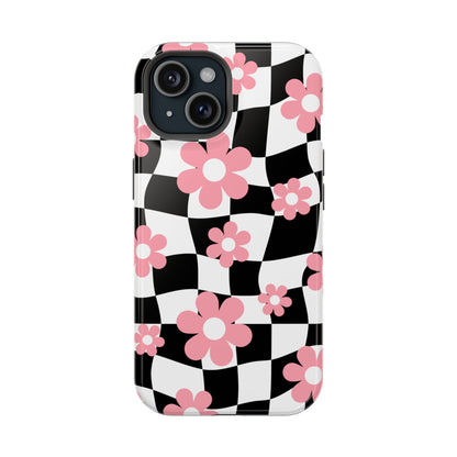 Floral Wavy Checkered iPhone Case from Stella Cases