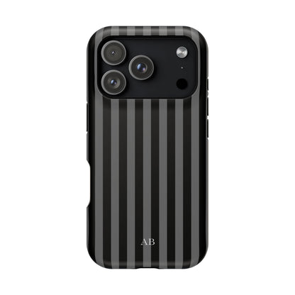 Custom Initials Twilight Stripes iPhone Case