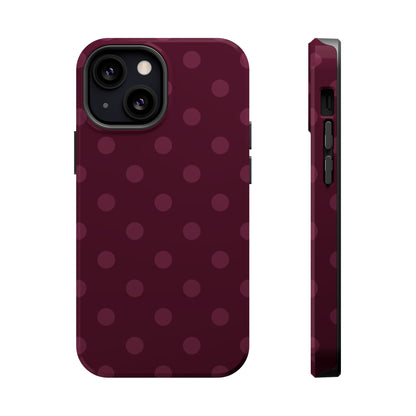 Plum Polka Dots iPhone Case