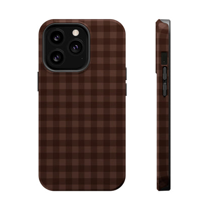 Brown Gingham iPhone Case
