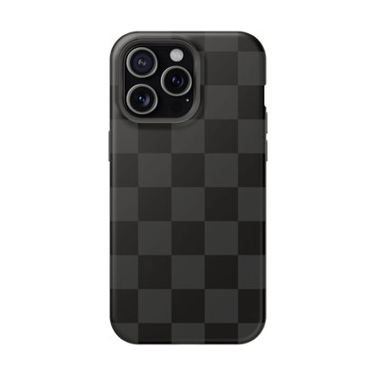 Black Checkered iPhone Case