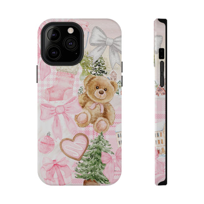 Pink Christmas Collage iPhone Case