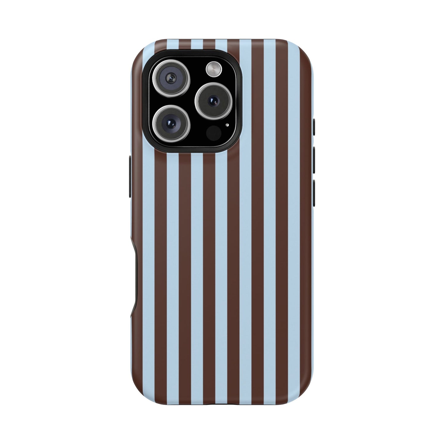 Blue Latte Stripes iPhone Case