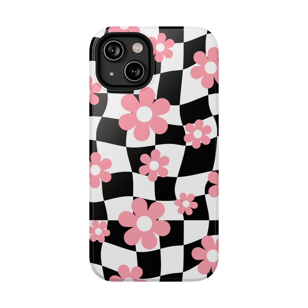 Floral Wavy Checkered iPhone Case from Stella Cases
