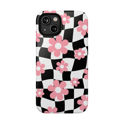 Floral Wavy Checkered iPhone Case from Stella Cases