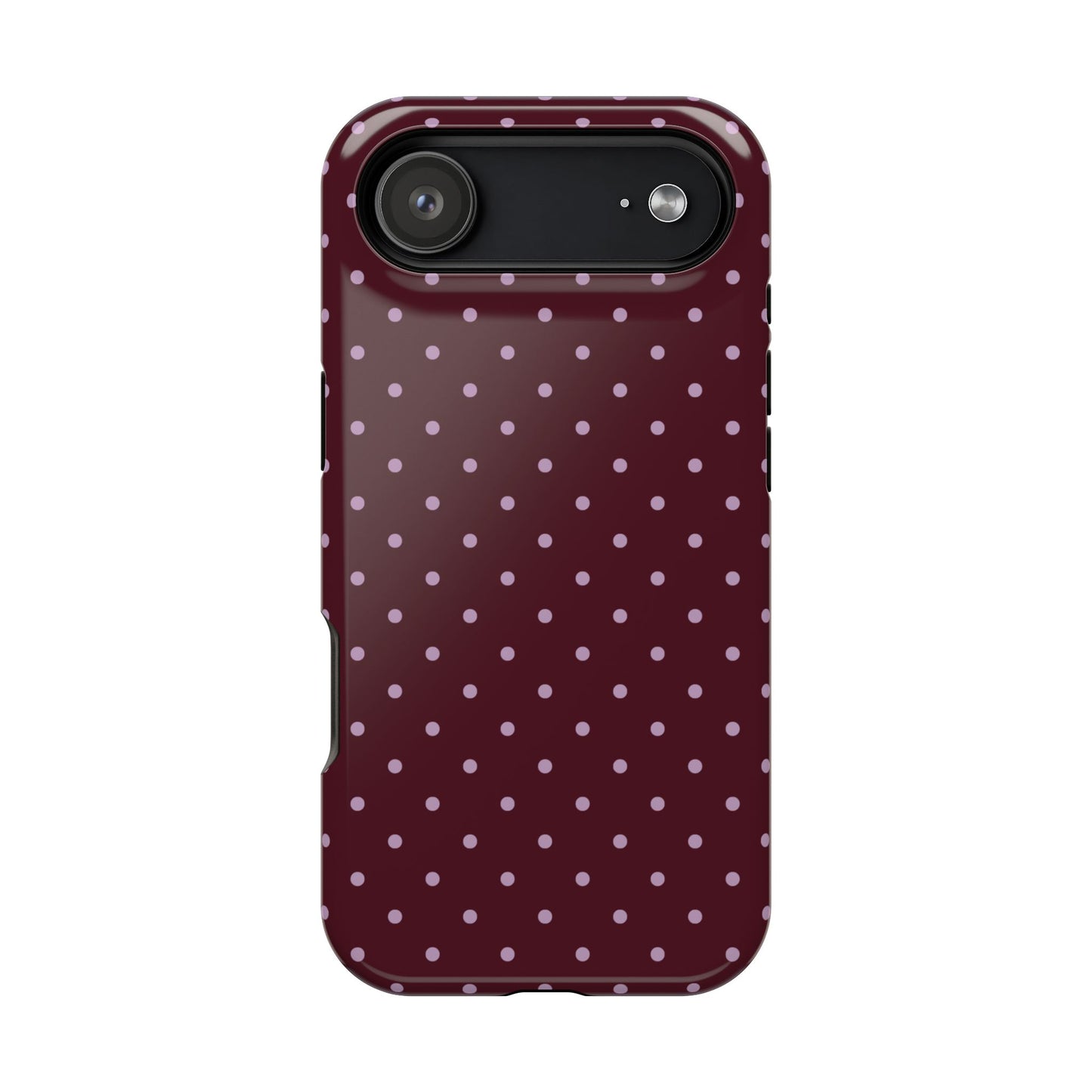 Burgundy & Violet Mini Dots iPhone Case