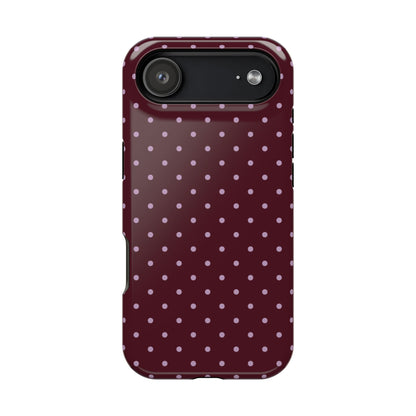 Burgundy & Violet Mini Dots iPhone Case