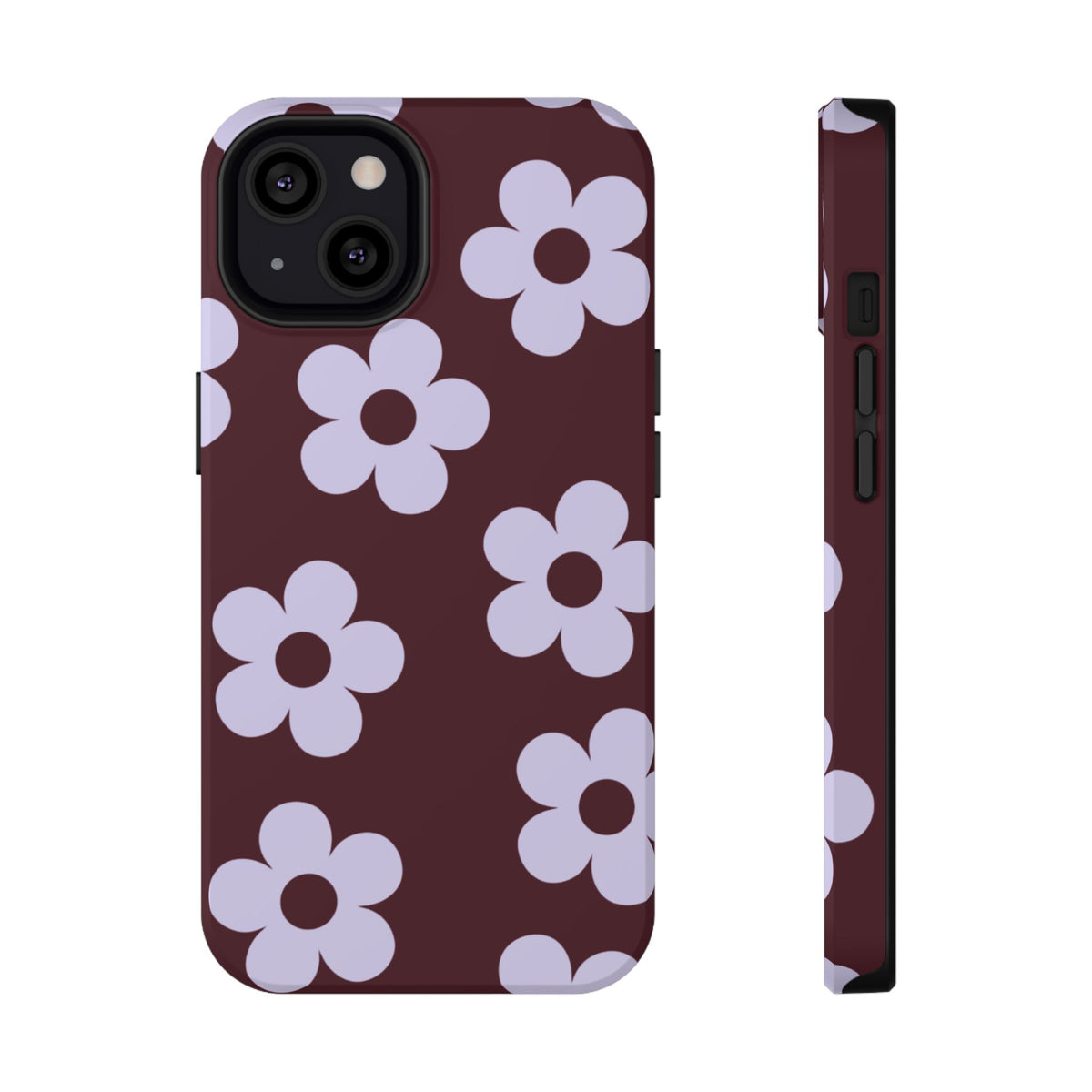 Burgundy Flowers iPhone Case