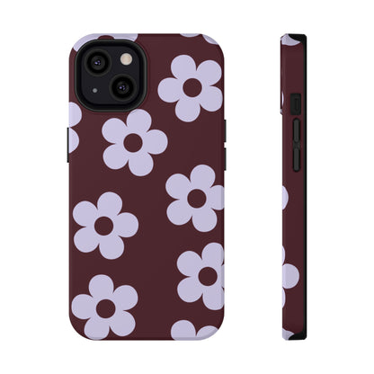 Burgundy Flowers iPhone Case