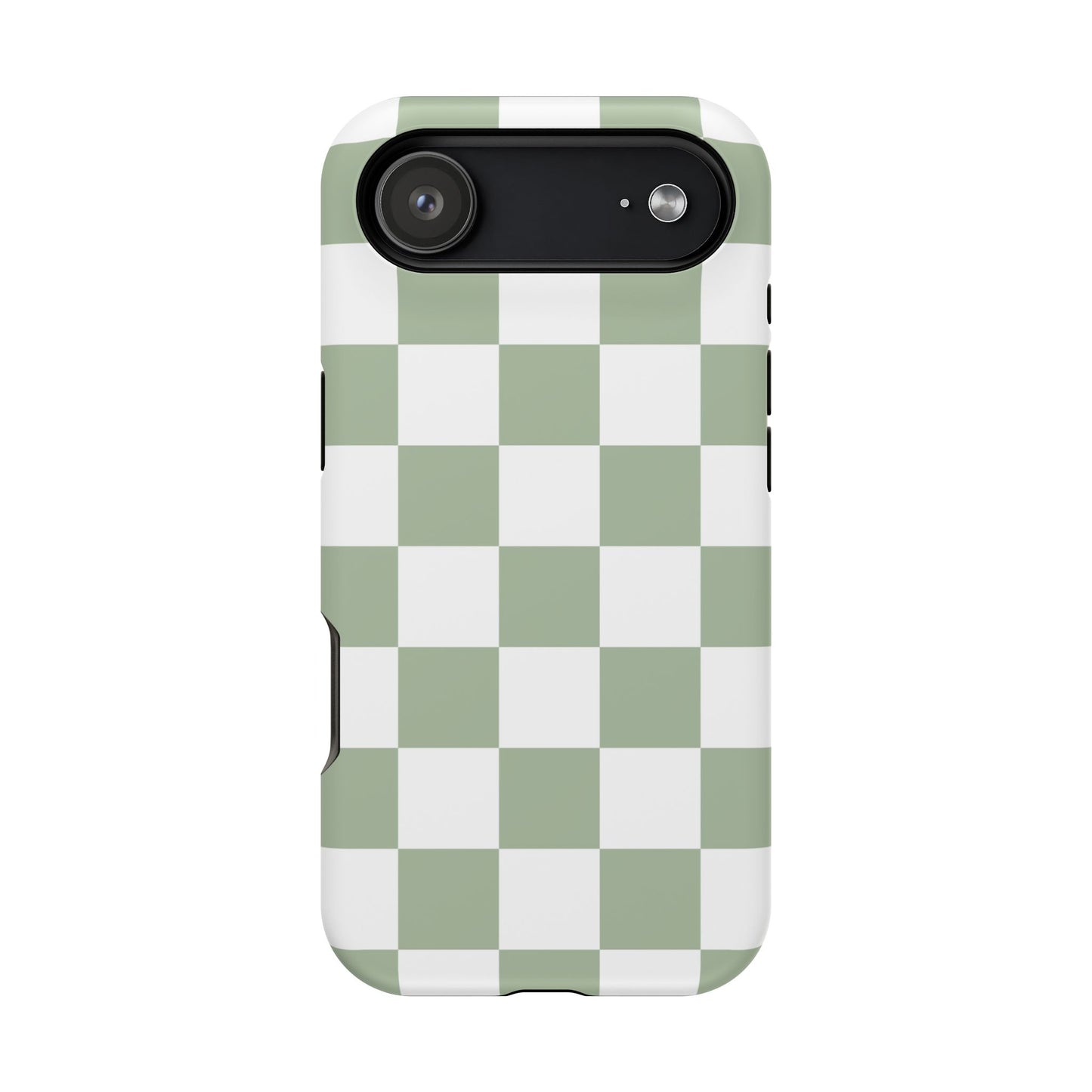 Sage Green Checkered iPhone Case
