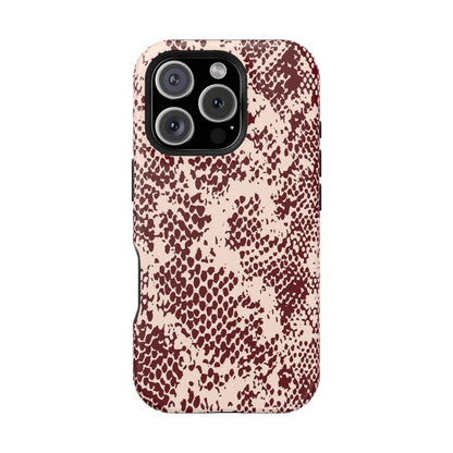 Burgundy Snake iPhone Case