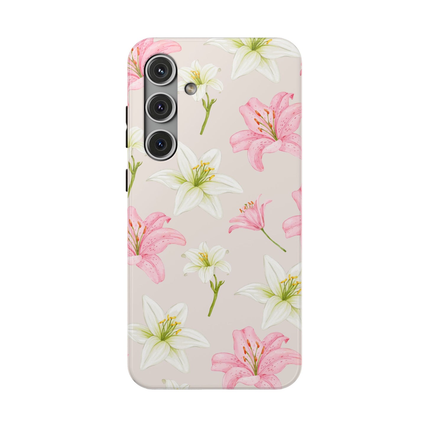 Beige Tiger Lily Samsung Case