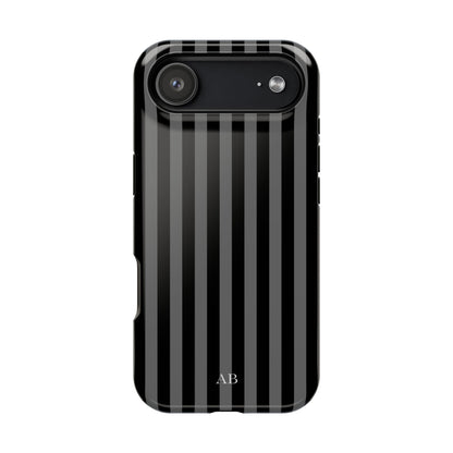 Custom Initials Twilight Stripes iPhone Case