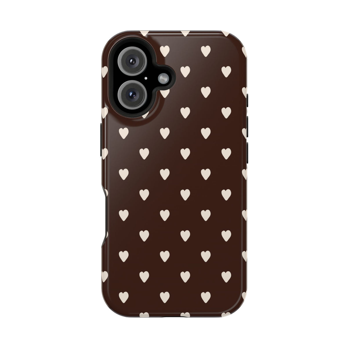 Mocha Hearts iPhone Case