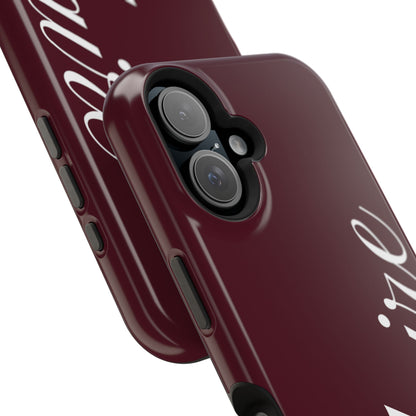 Personalized Burgundy iPhone Case