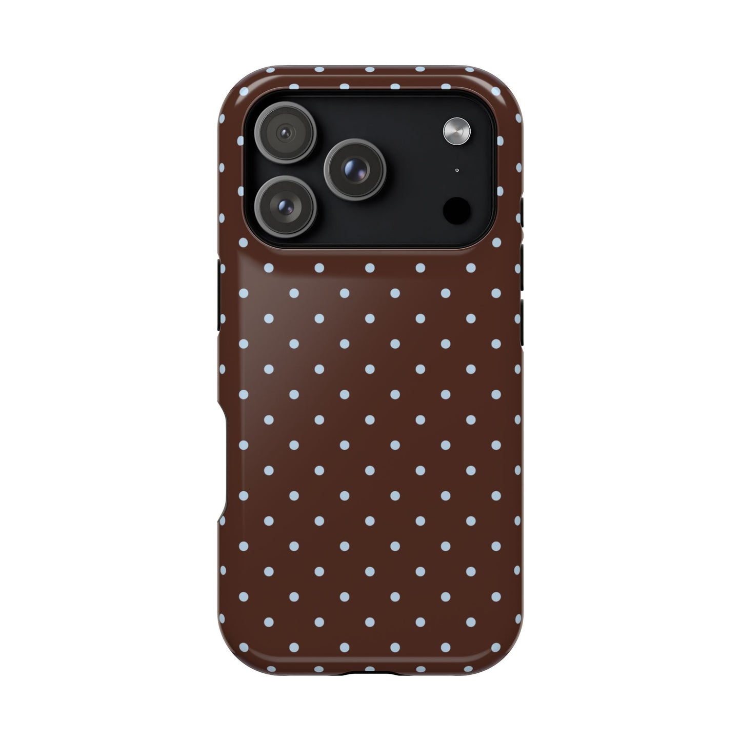 Blue Latte Mini Dots iPhone Case
