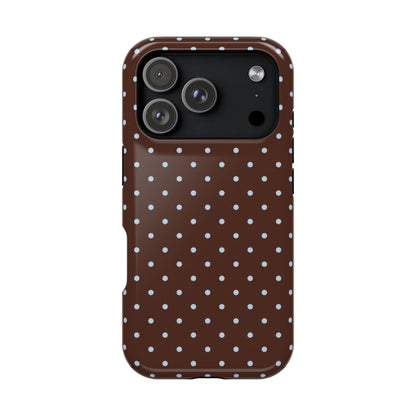 Blue Latte Mini Dots iPhone Case