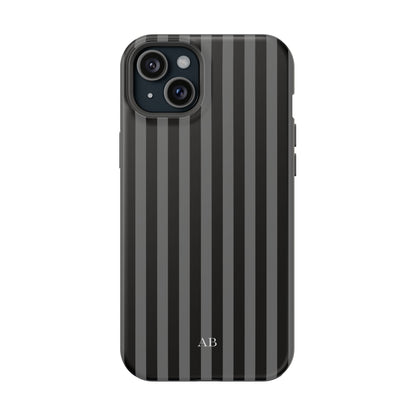 Custom Initials Twilight Stripes iPhone Case