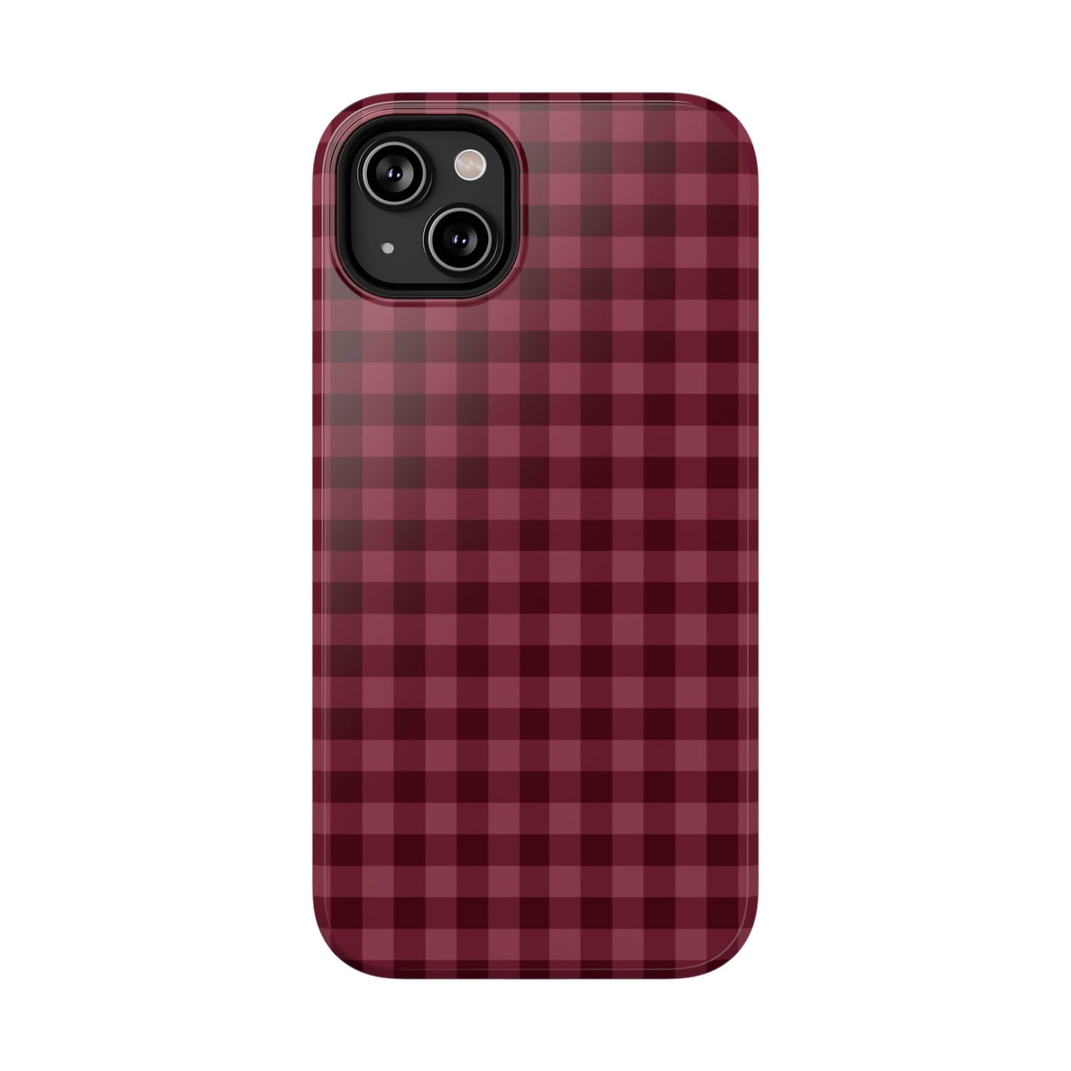 Burgundy Gingham iPhone Case