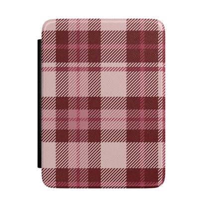Burgundy Plaid Kindle Case