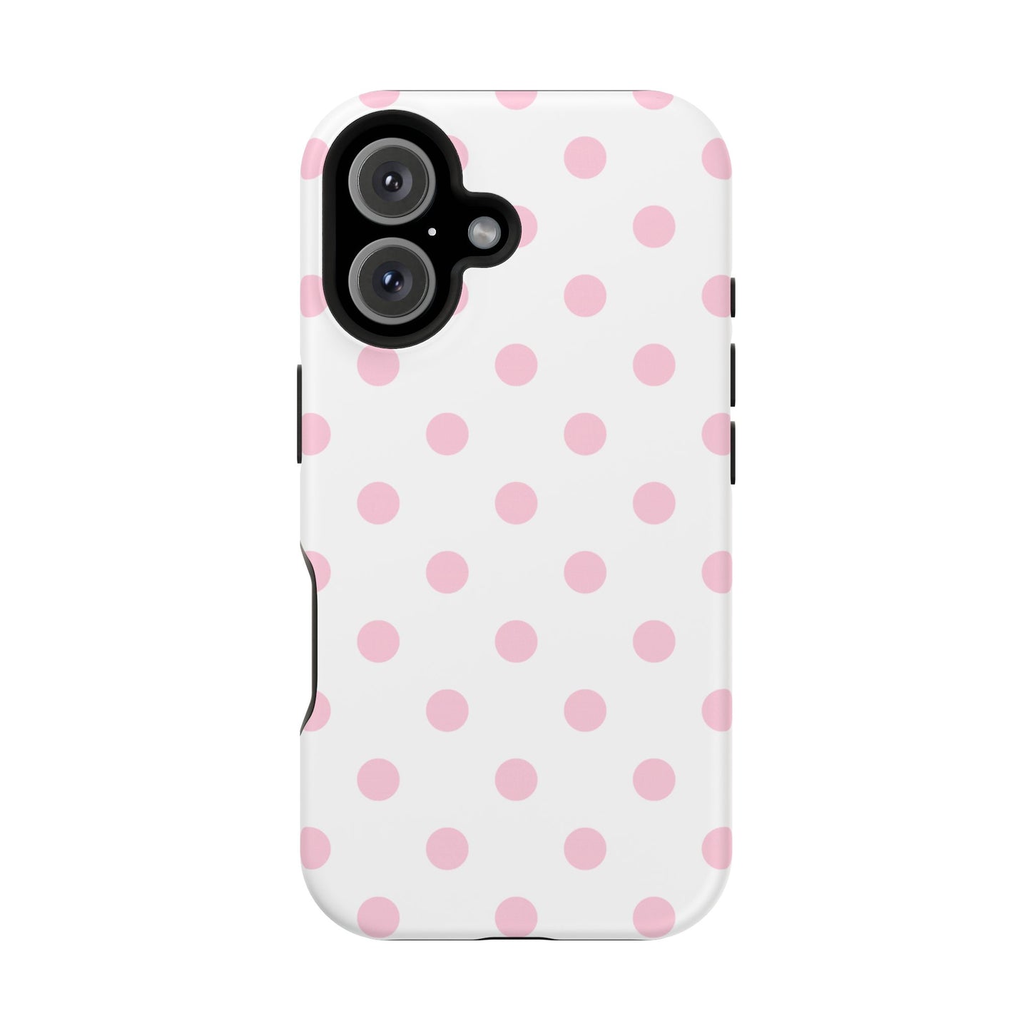 Pink Clouds Polka Dots iPhone Case