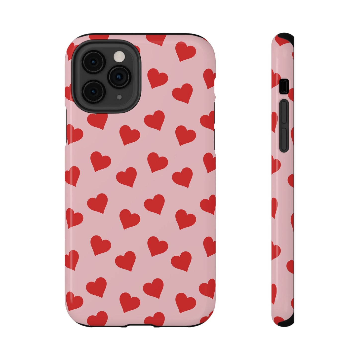 Red & Pink Heart Mania iPhone Case