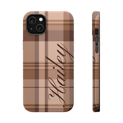 Custom Toffee Plaid iPhone Case