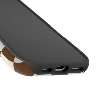 Brown Checkered iPhone Case from Stella Cases
