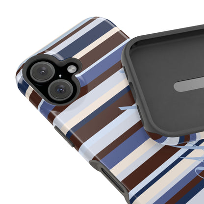 Custom Blueberry Mocha Stripes iPhone Case