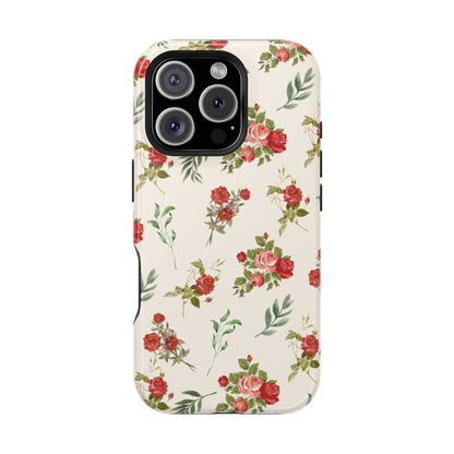 Red Vintage Roses iPhone Case