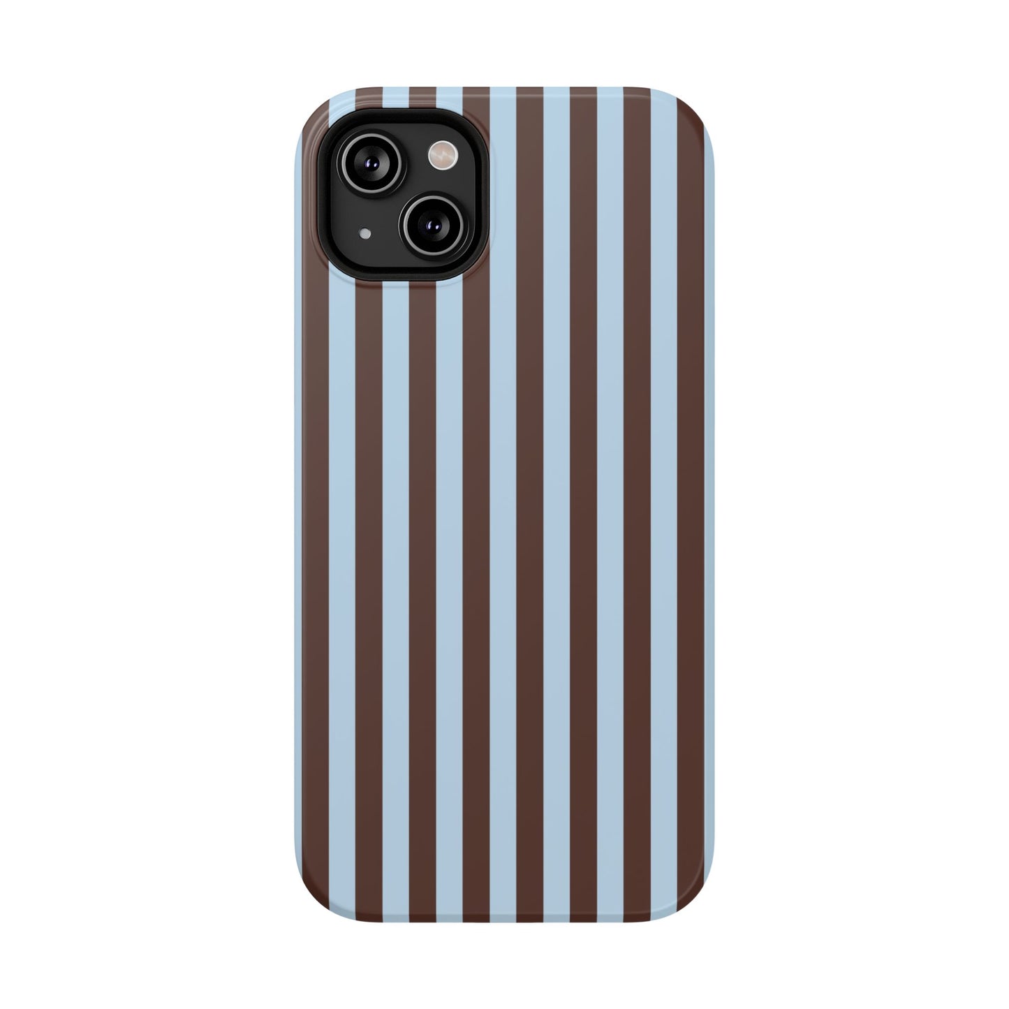 Blue Latte Stripes iPhone Case