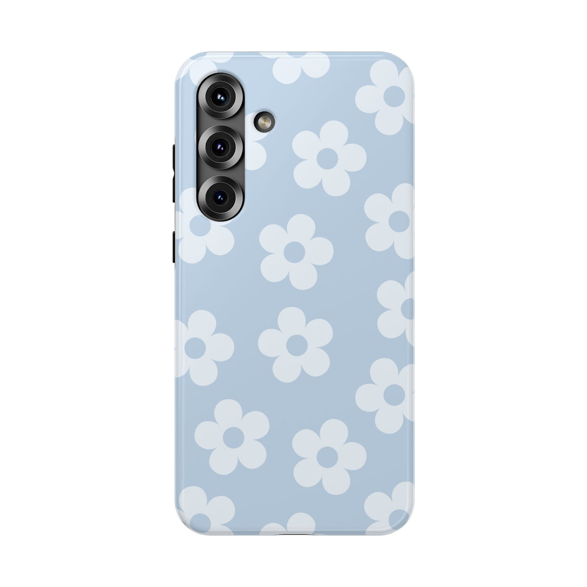 Blue Retro Flowers Samsung Case