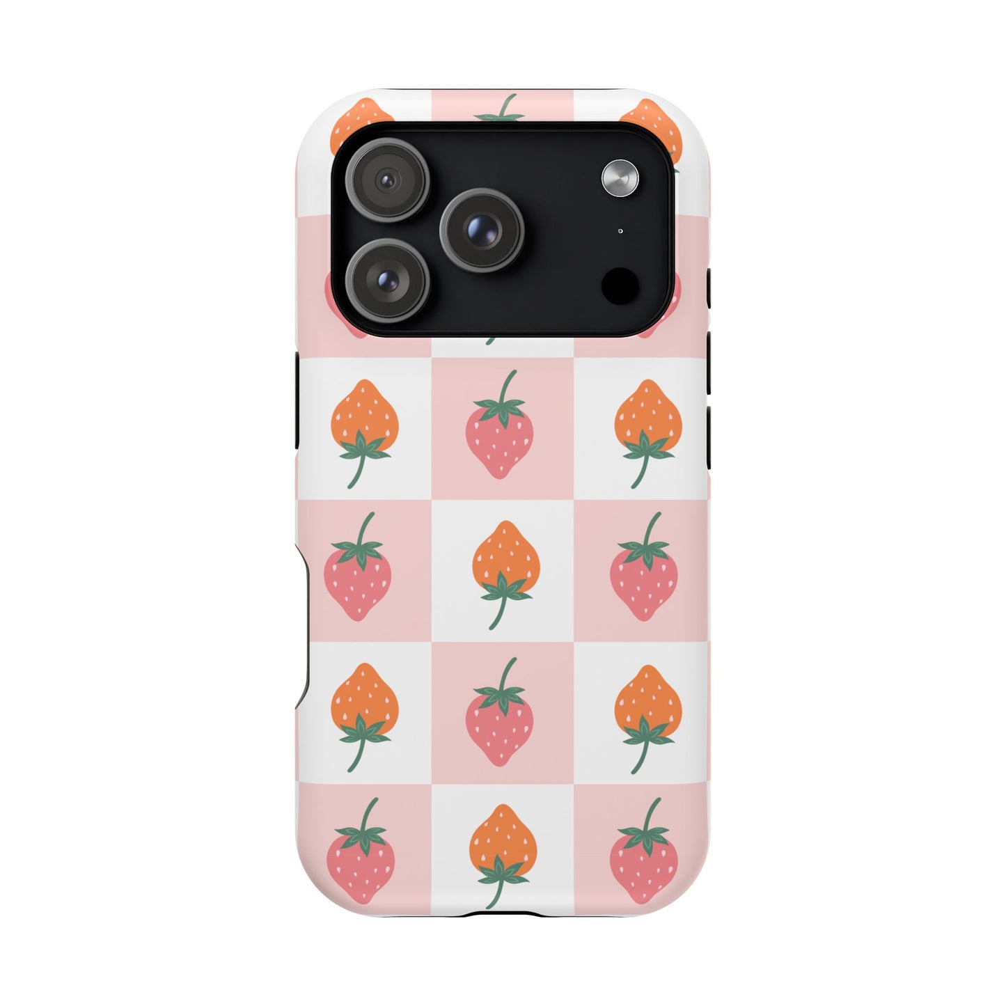 Strawberry Checkered iPhone Case