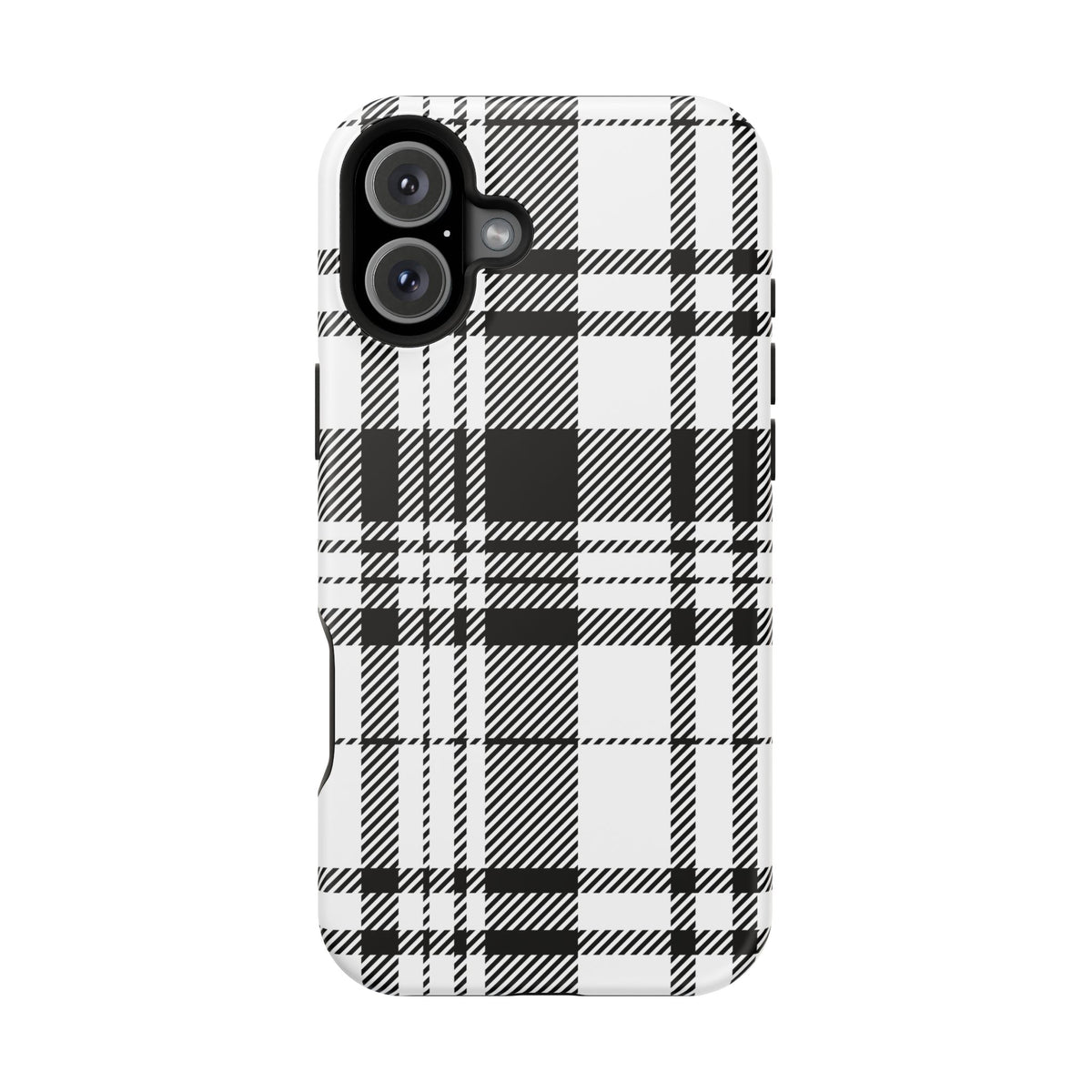 Black Plaid iPhone Case