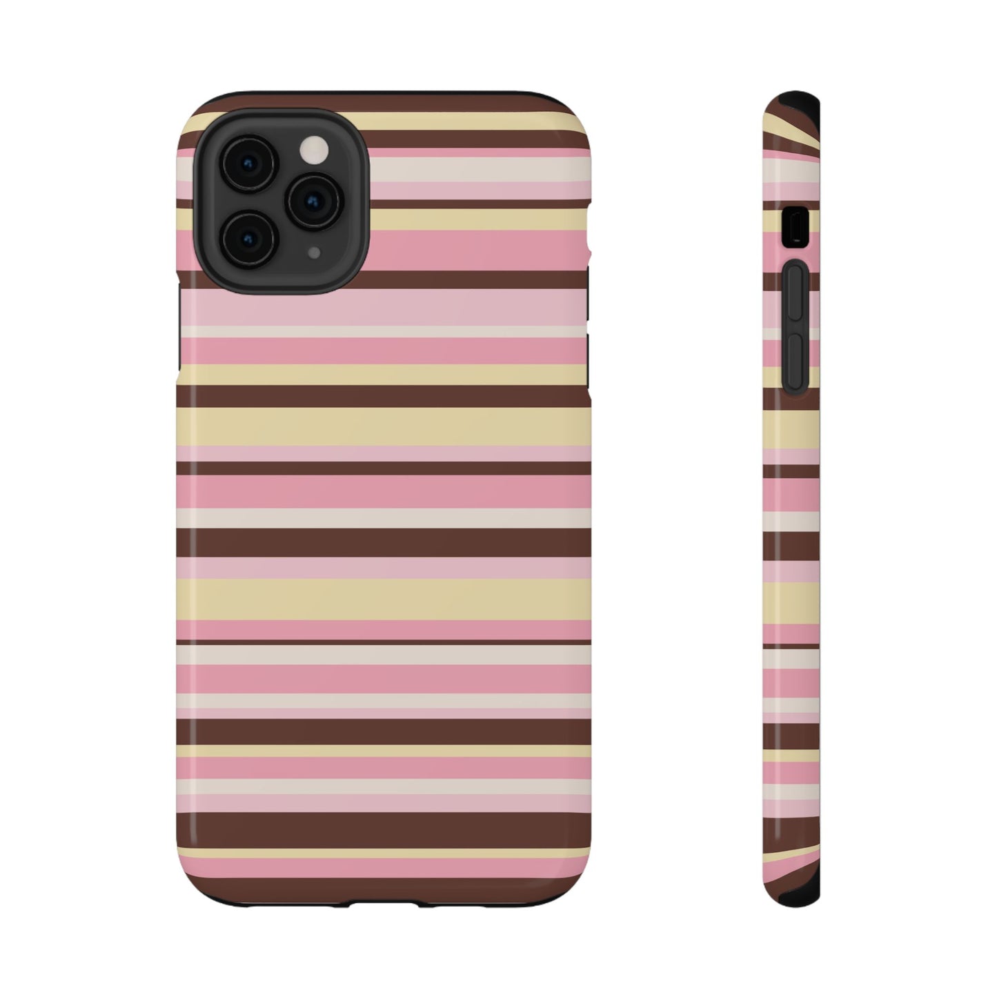 Sunday Latte Stripes iPhone Case