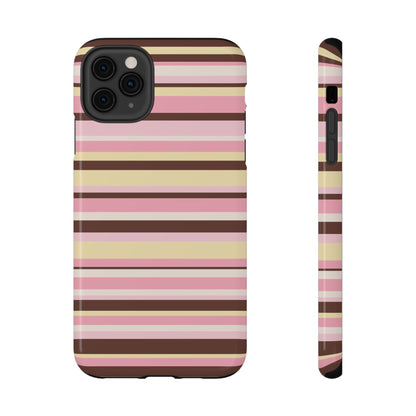 Sunday Latte Stripes iPhone Case