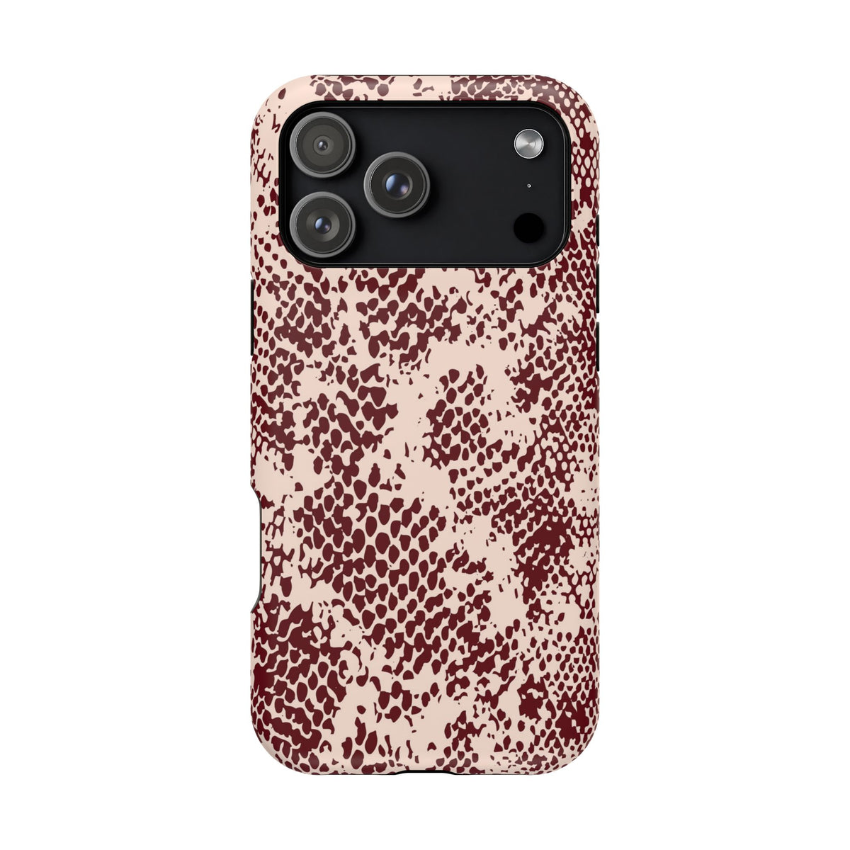 Burgundy Snake iPhone Case