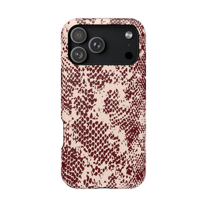 Burgundy Snake iPhone Case