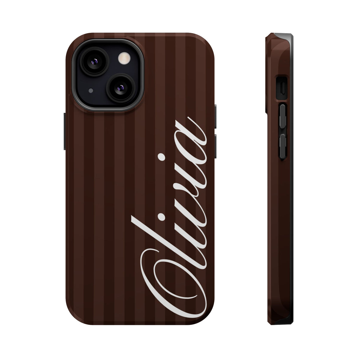Custom Mocha Stripes iPhone Case