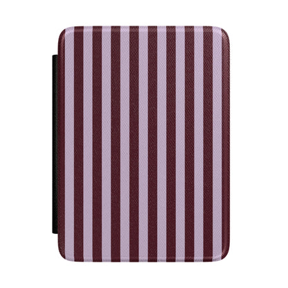 Burgundy & Violet Stripes Kindle Case