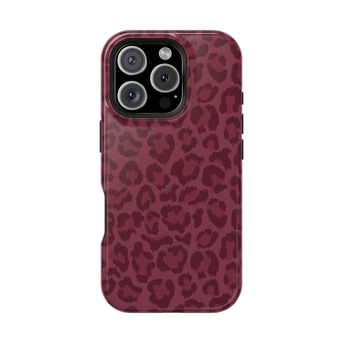 Burgundy Leopard iPhone Case