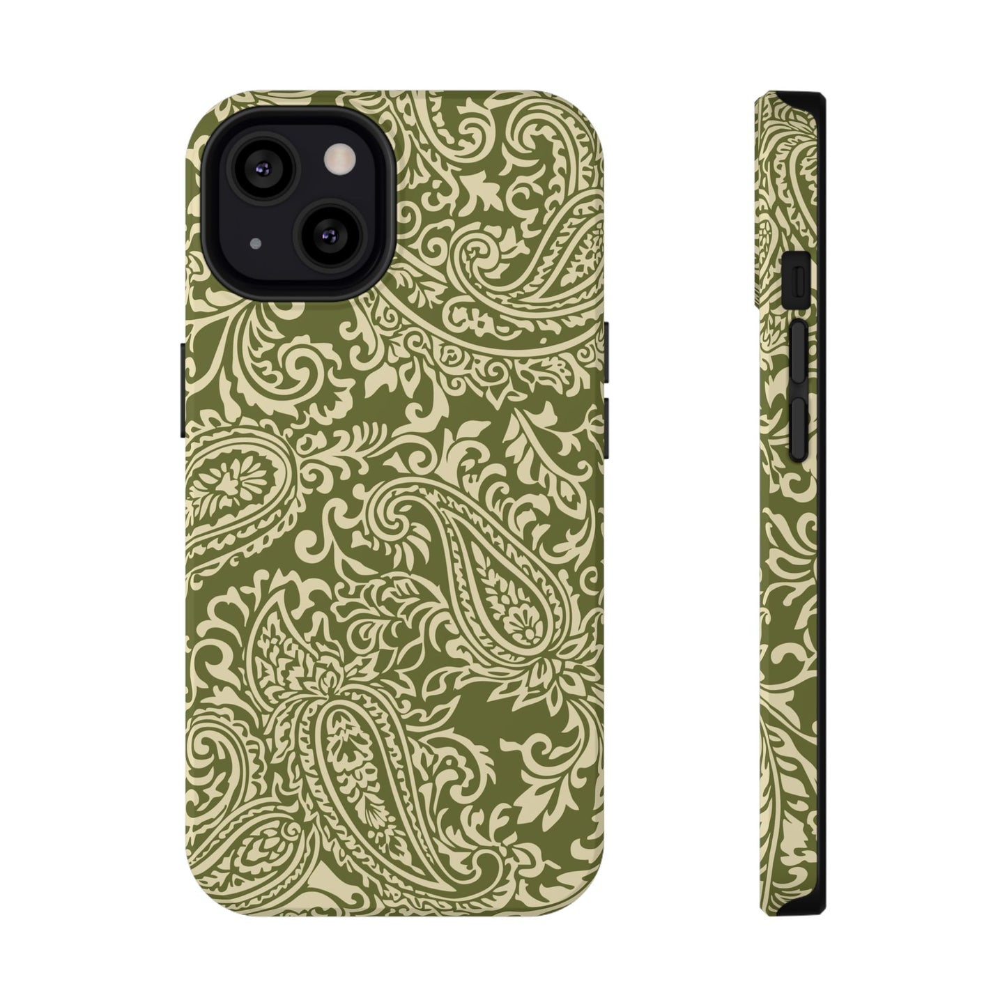 Olive Paisley iPhone Case