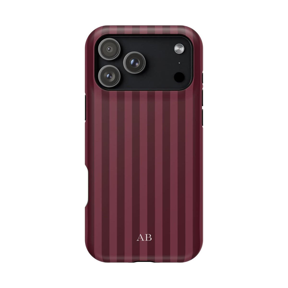 Custom Burgundy Stripes iPhone Case
