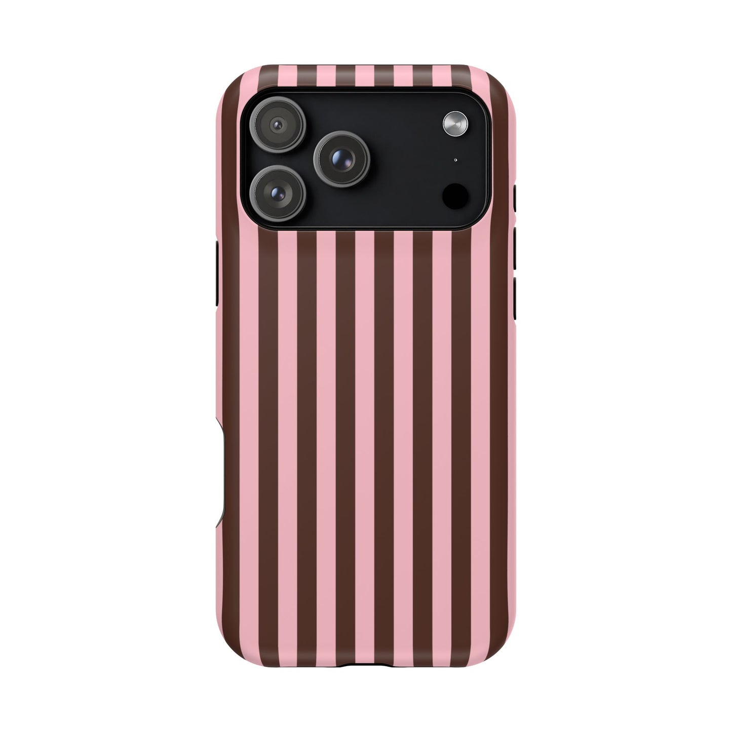 Pink Latte Stripes iPhone Case