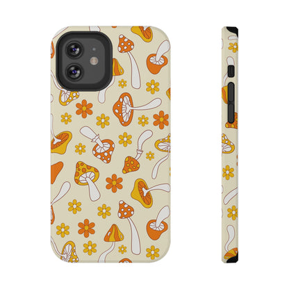 Retro Mushrooms iPhone Case