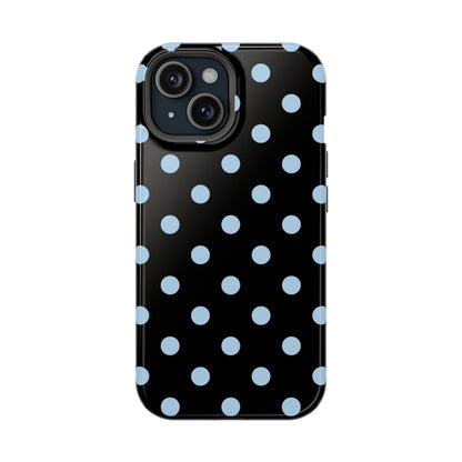 Blue Velvet Polka Dots iPhone Case