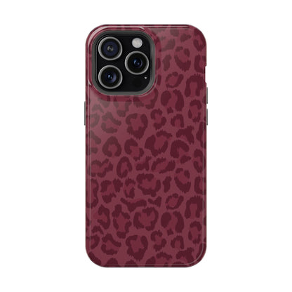 Burgundy Leopard iPhone Case