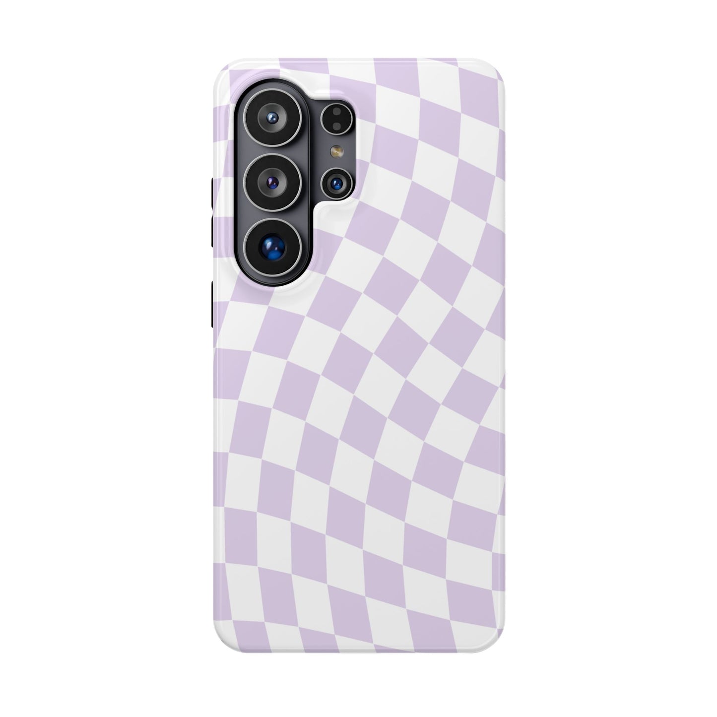 Purple Wavy Checkered Samsung Case