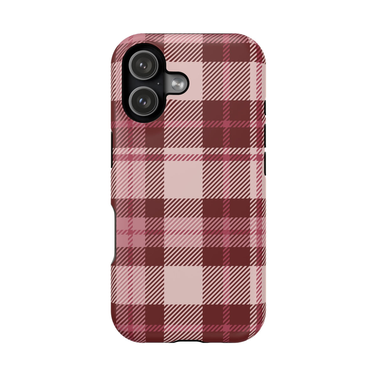 Burgundy Plaid iPhone Case